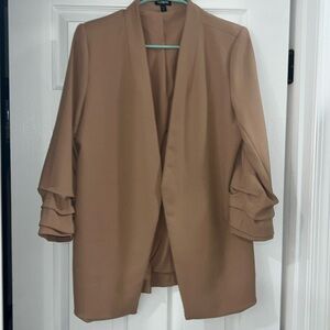 Express ruched sleeves boyfriend blazer